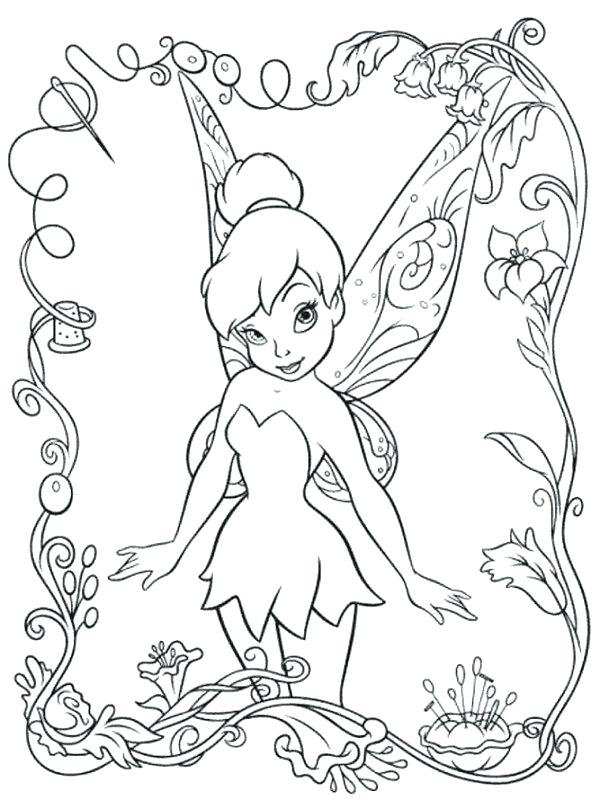 600x809 Tinkerbell Coloring Pages Coloring Inspirational Coloring Pages