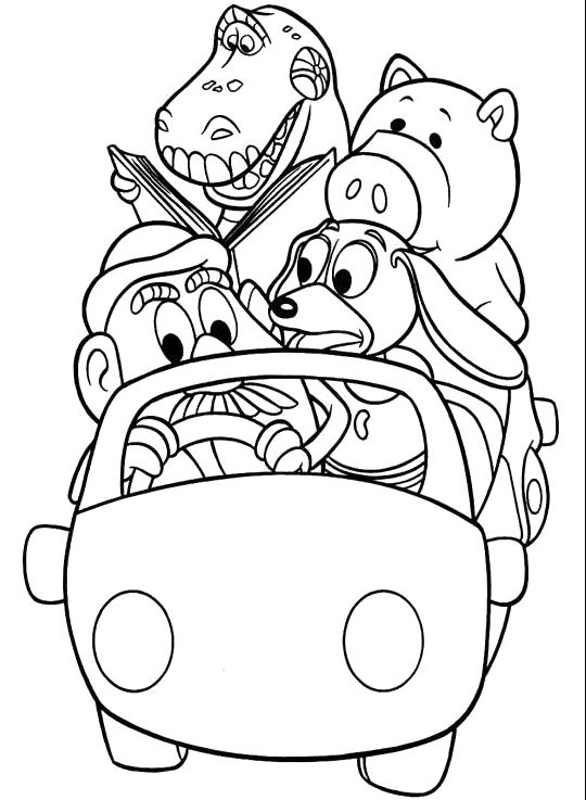 540x737 Car Ride Character Toy Story Coloring Pages Coloring Pages