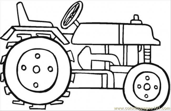 650x422 Modern Tractor Coloring Page Coloring Page