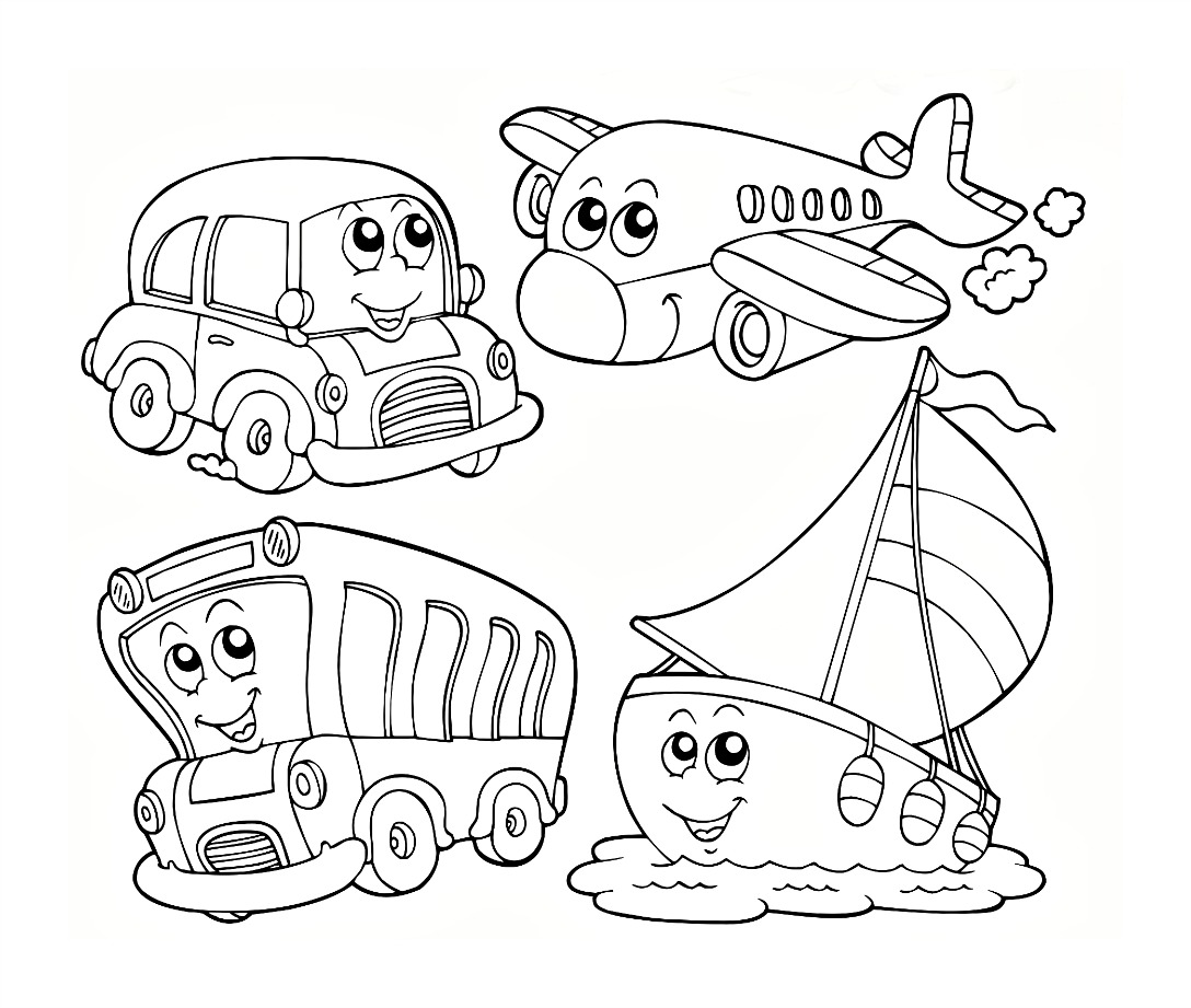 1088x921 Transportation Coloring Worksheets For Preschool