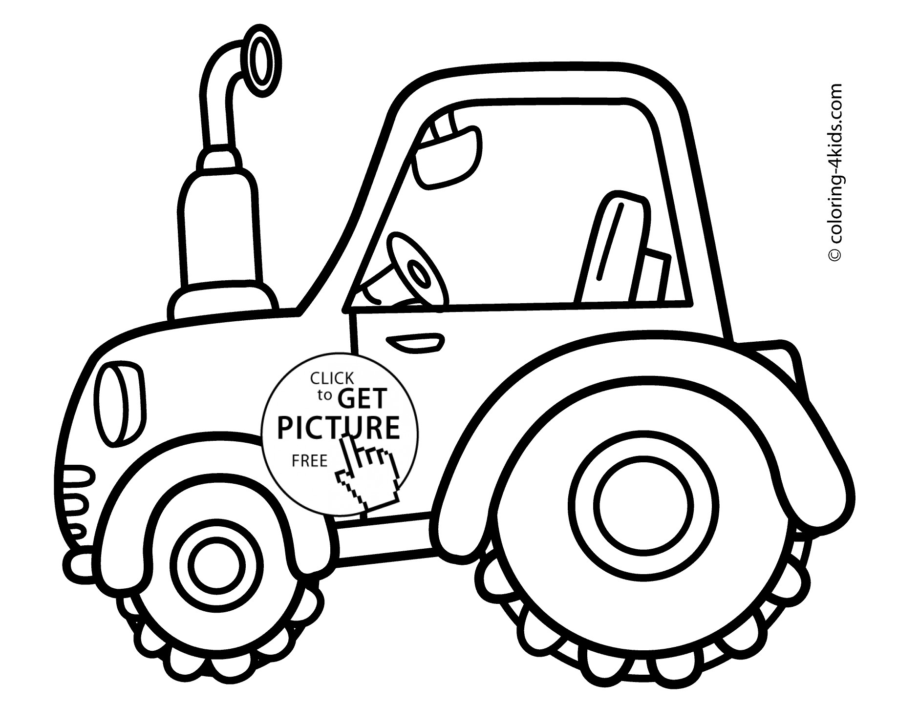 1838x1483 Coloring Pages Transportation Vehicles Fresh Tractor