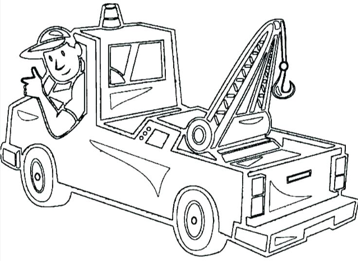 736x537 Free Truck Coloring Pages