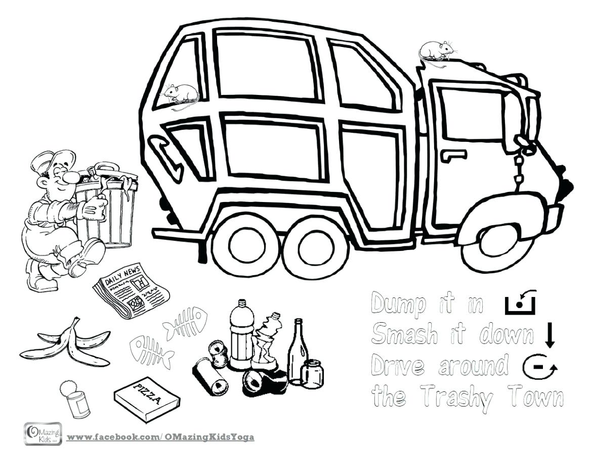 1168x895 Garbage Truck Drawing