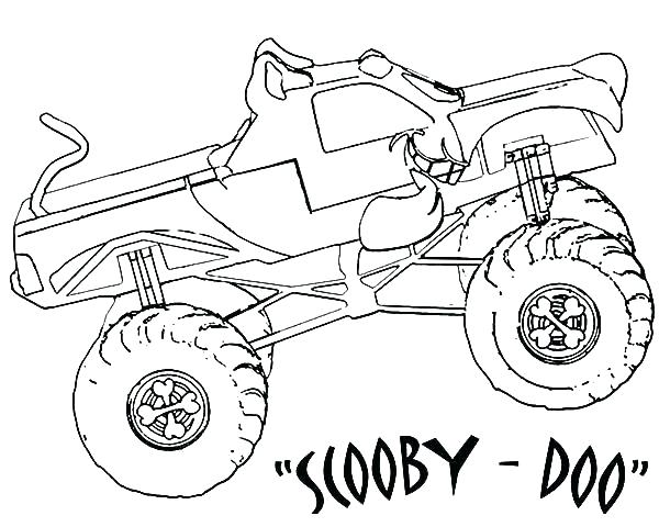 600x480 Monster Truck Coloring Pages Free