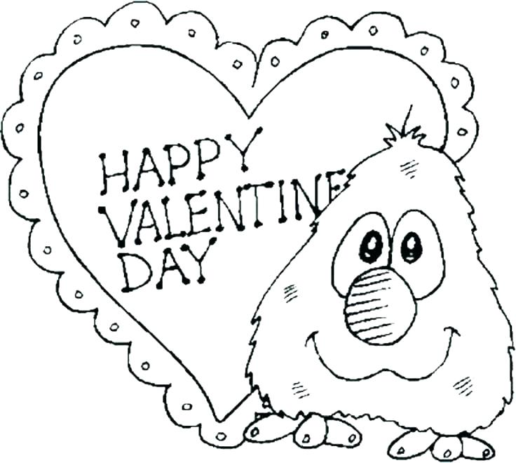 736x660 Good Free Valentine Coloring Pages For Kids And Preschool