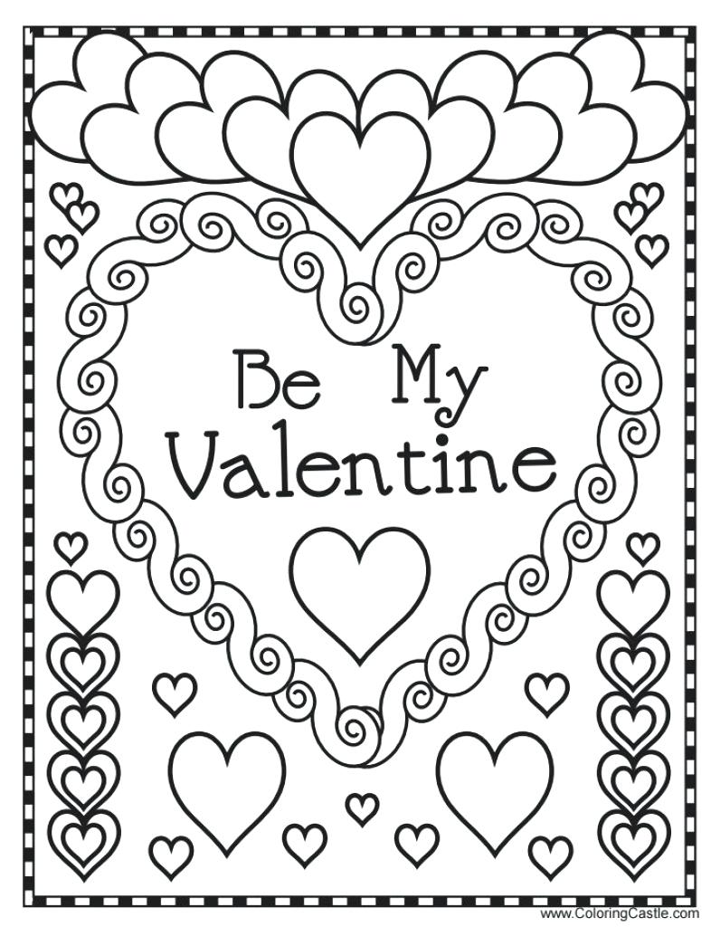 786x1024 Valentine Day Coloring Pages With In Valentines For Adults