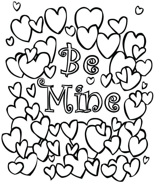640x764 Free Printable Valentine Coloring Sheets