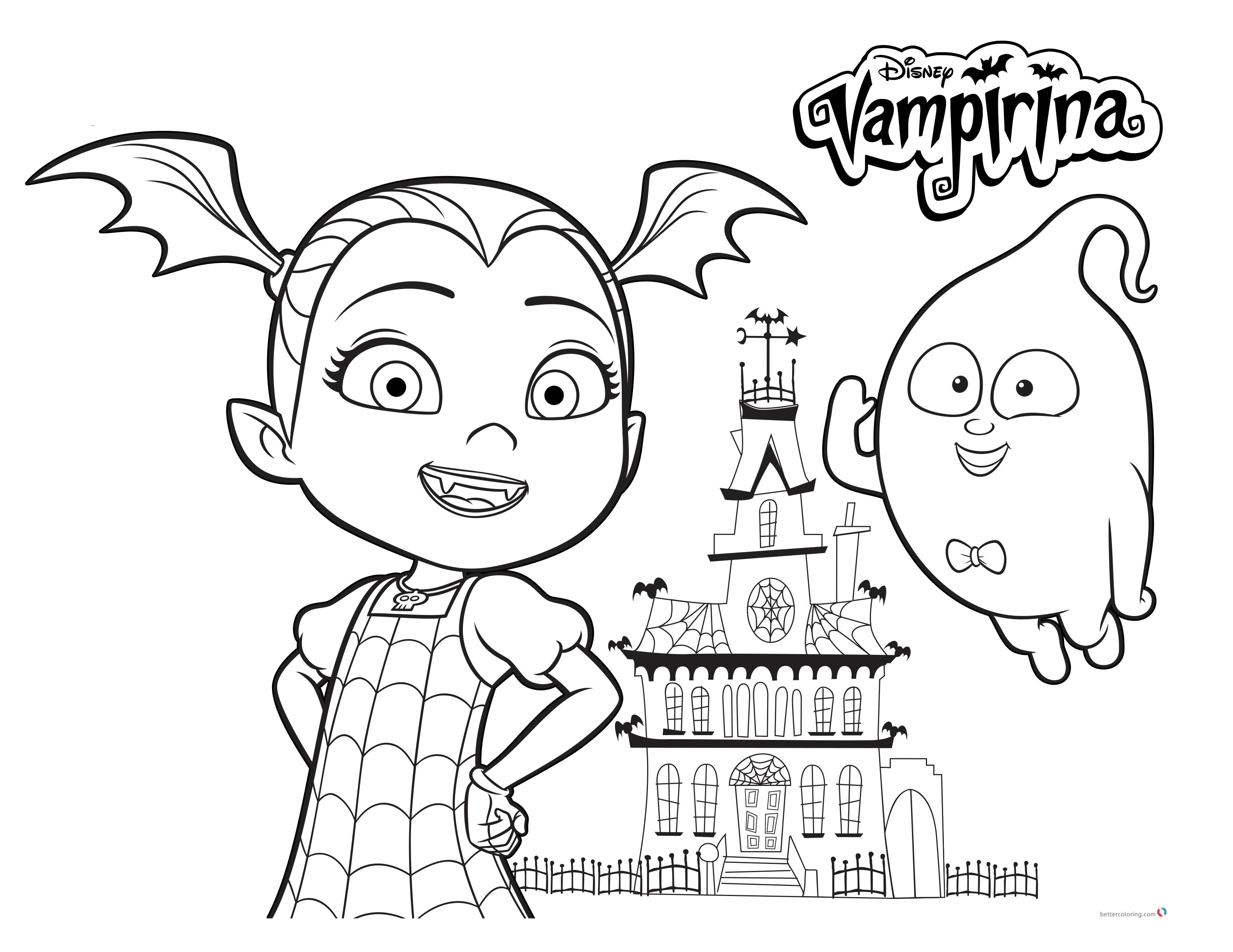 3300x2550 Vampirina Coloring Pages With Demi