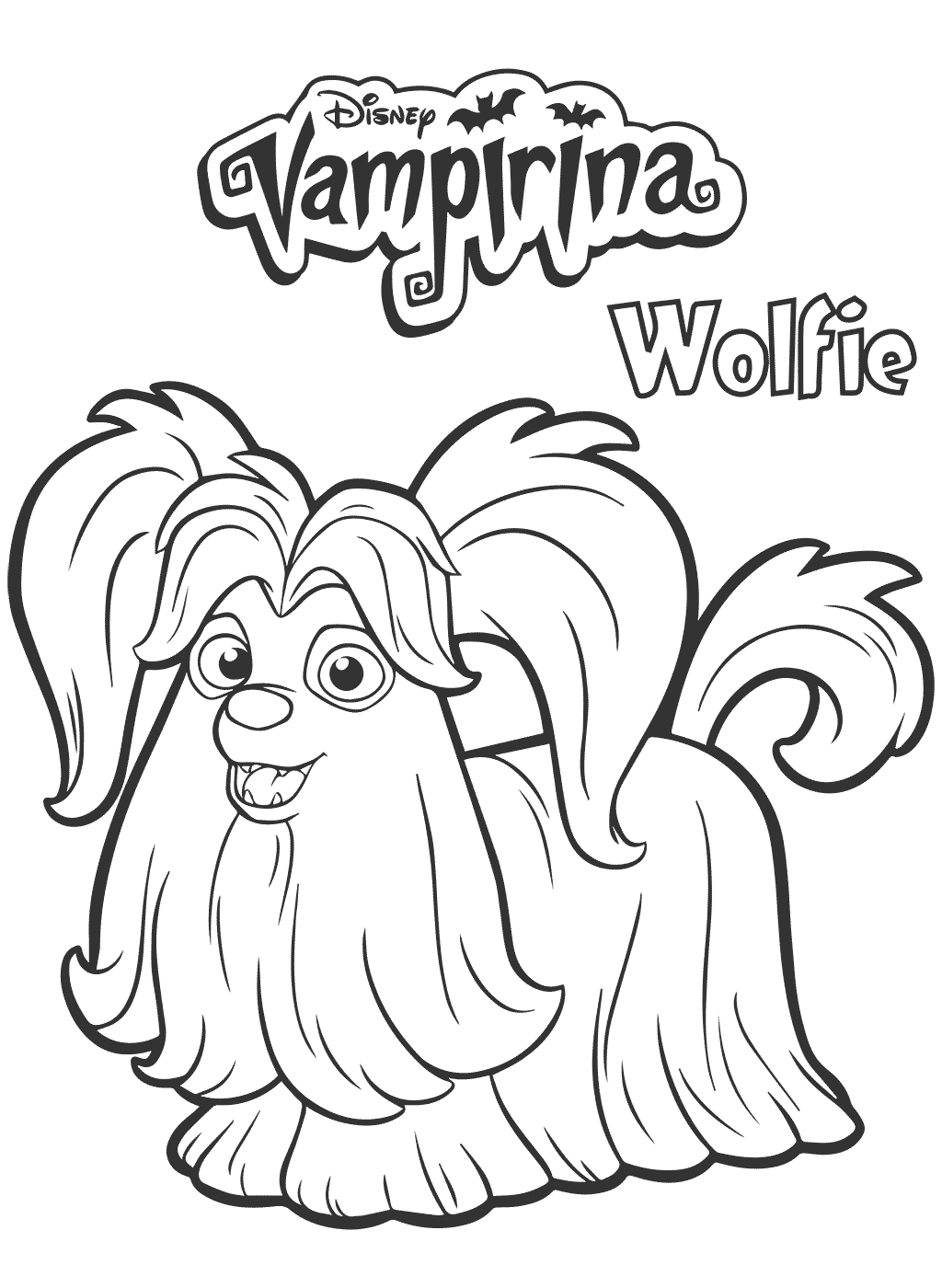 1024x1400 Wolfie From Vampirina Coloring Page