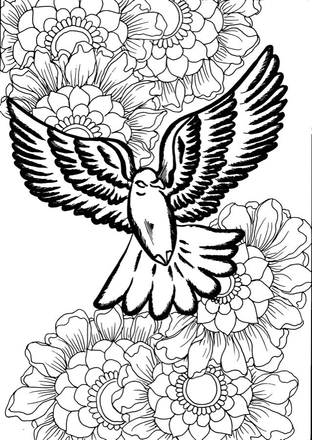 639x900 Dove Tattoo Design, Flower Vectors, Vectors To Download, Download
