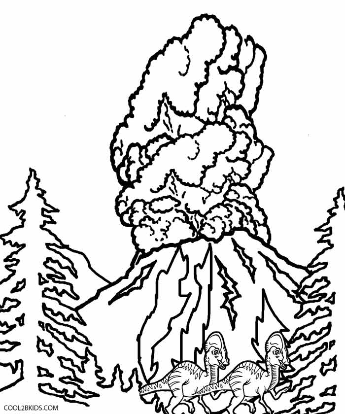 700x840 Printable Volcano Coloring Pages For Kids