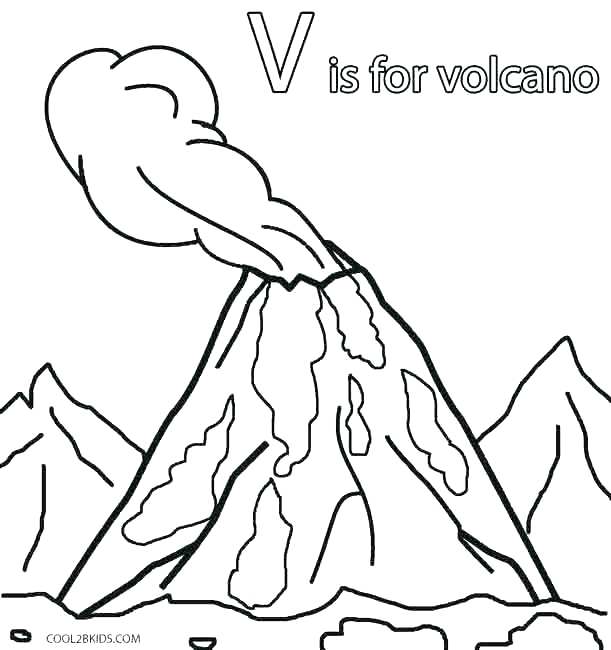 611x650 Volcano Coloring Pages Volcano Coloring Sheets Volcano Coloring