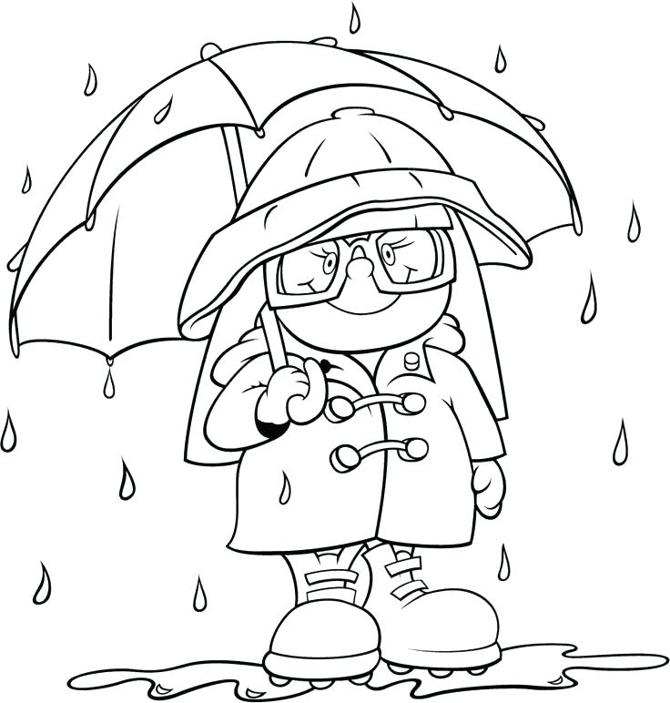736x772 Weather Conditions For Coloring Weather Coloring Pages Rain