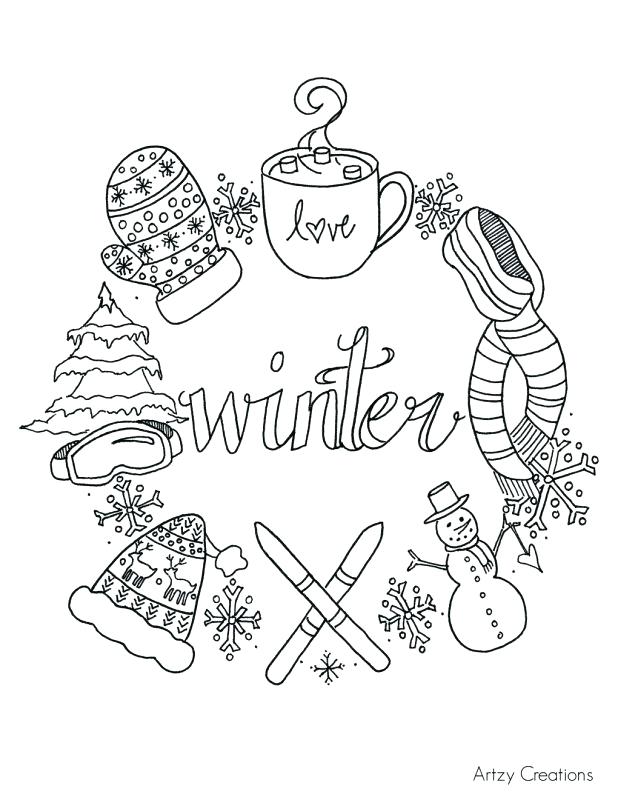 618x800 Free Winter Coloring Pages For Kindergarten Free Winter Coloring