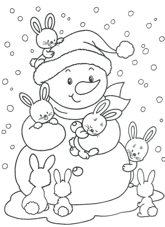 580x798 Winter Coloring Pages Free Winter Coloring Page Winter Coloring
