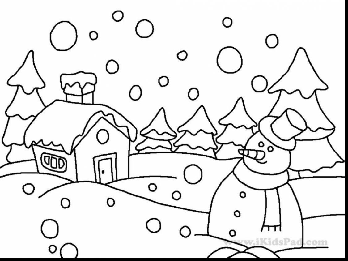1126x844 Free Winter Coloring Pages For Kindergarten