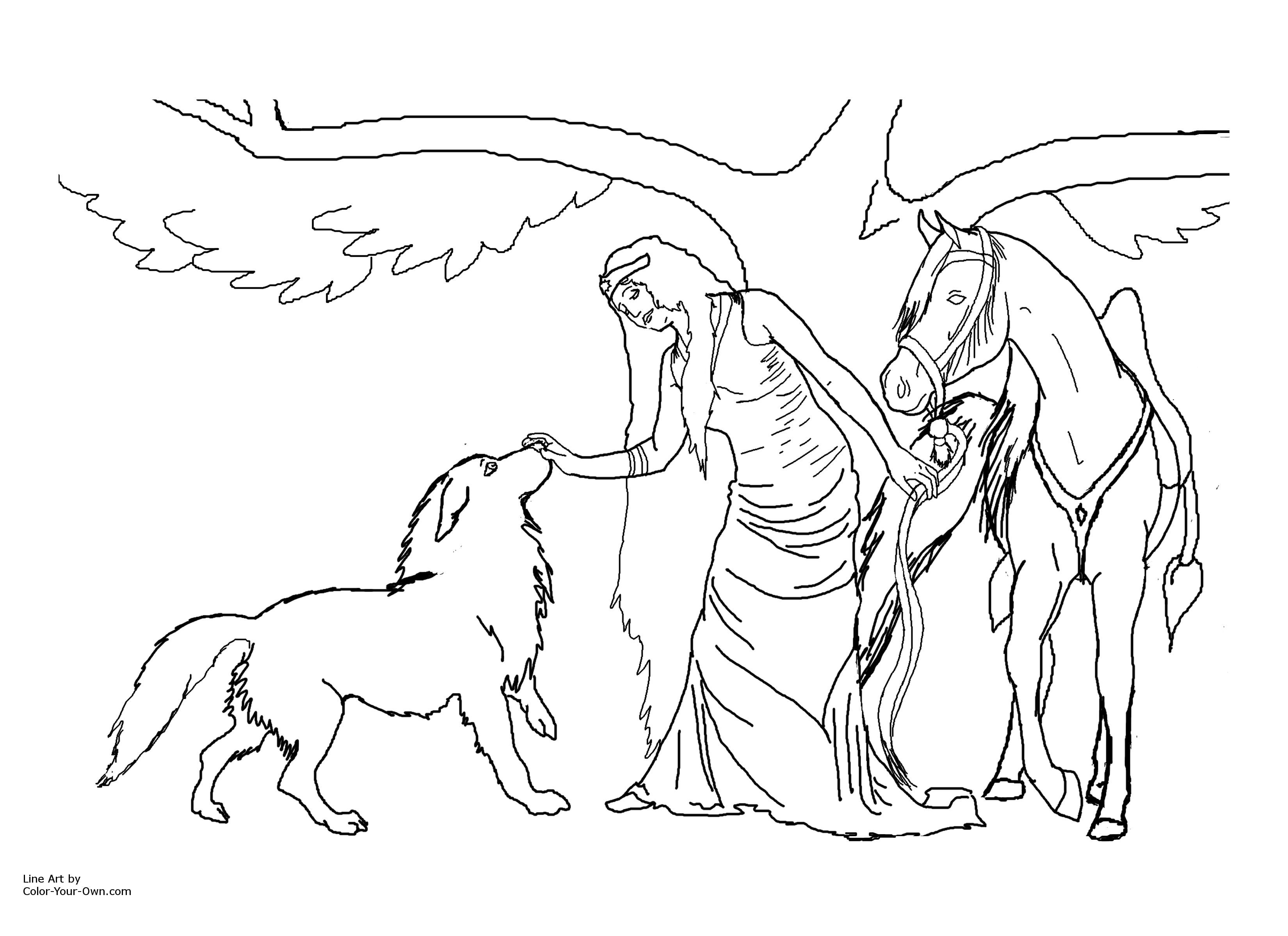 3300x2400 Gothic Wolves Colouring Pages Coloring Pages Kid