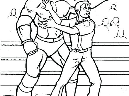 440x330 Printable Coloring Pages Wrestlers Free Printable Wrestling