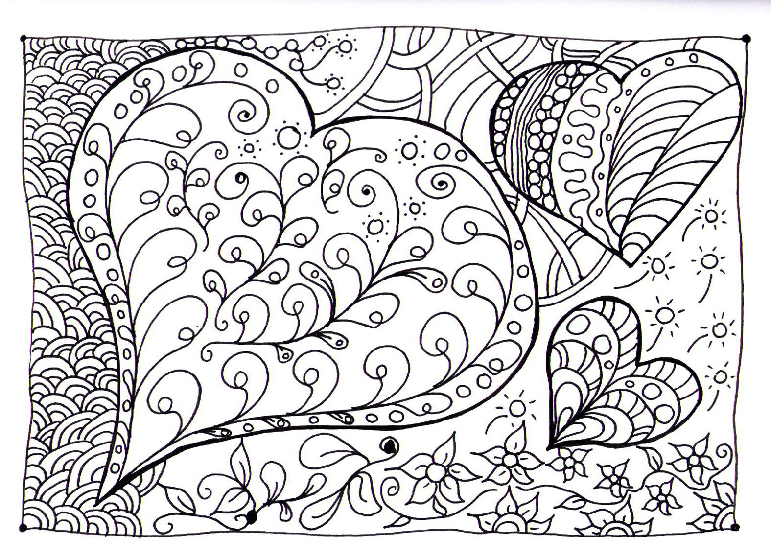 1575x1144 Free Coloring Page Heart Coloring