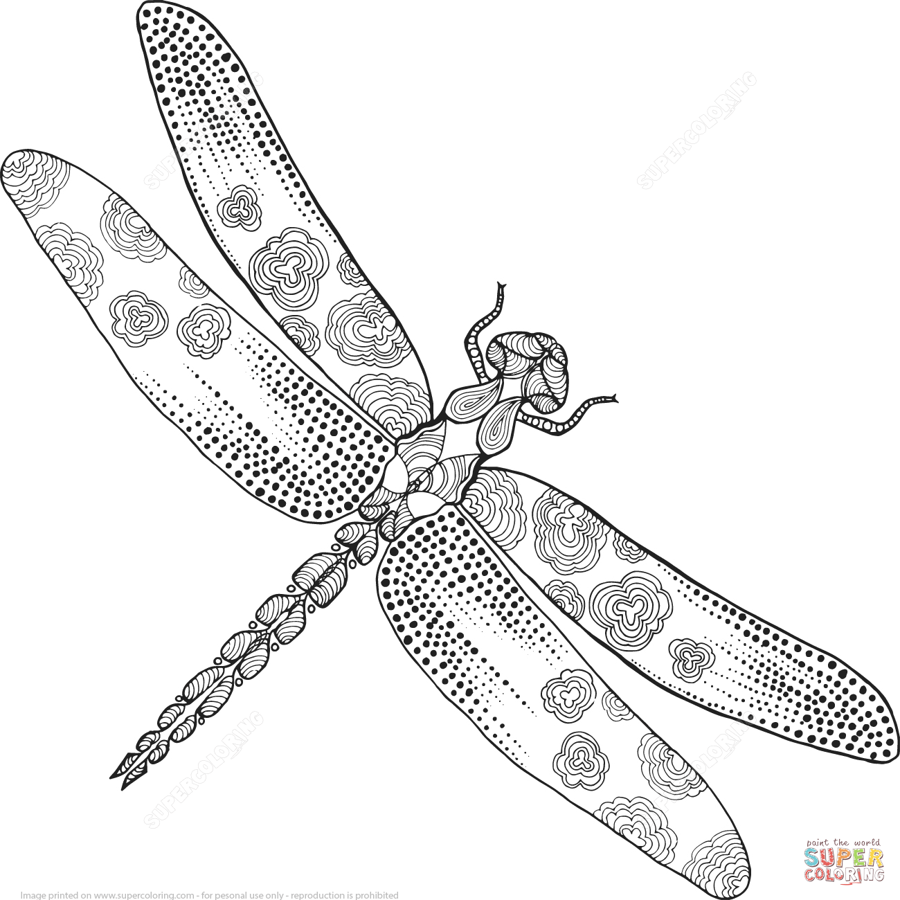 1300x1300 Special Dragonfly Pictures To Color Free Printable Coloring Pages