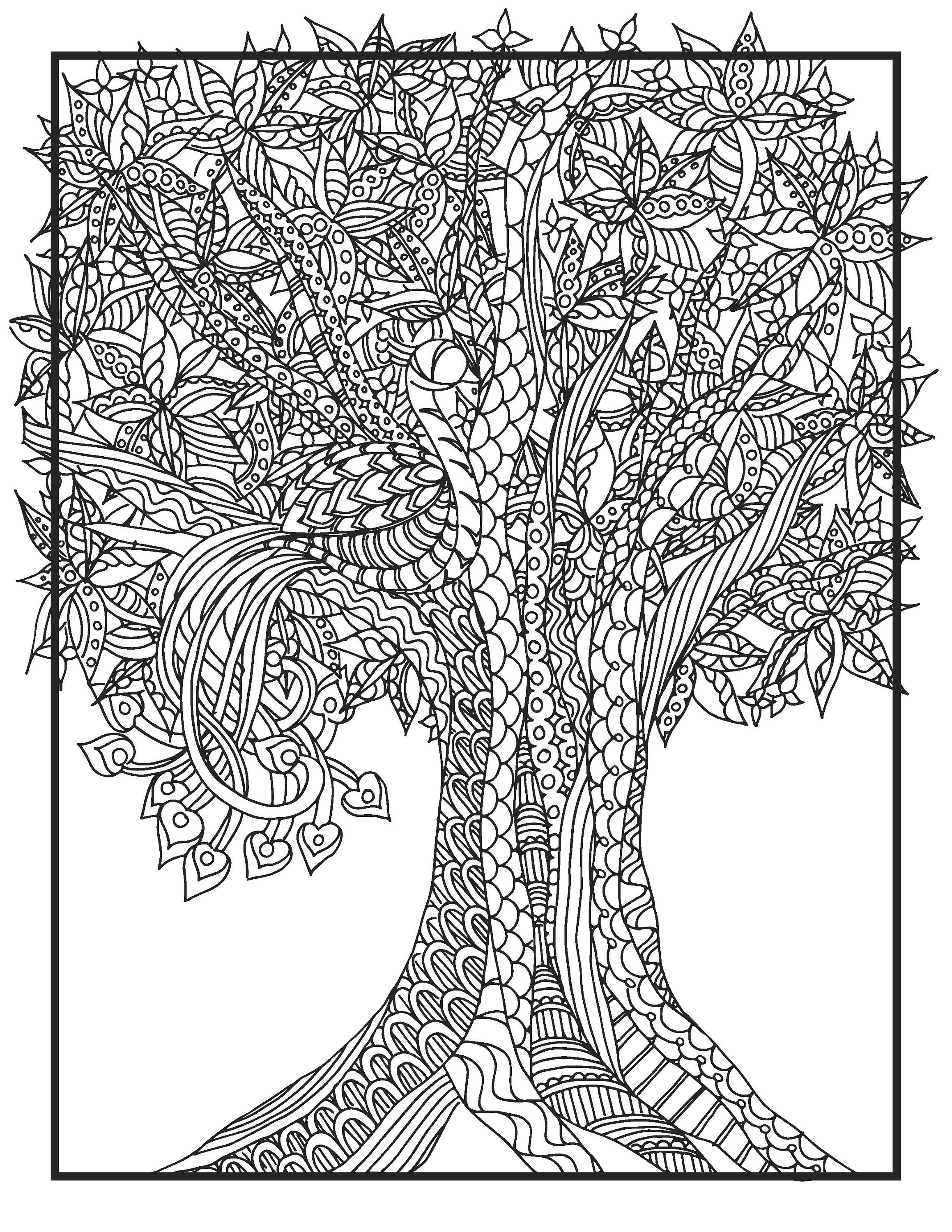 2318x3000 Tree Coloring Pages Etsy Free Coloring For Kids
