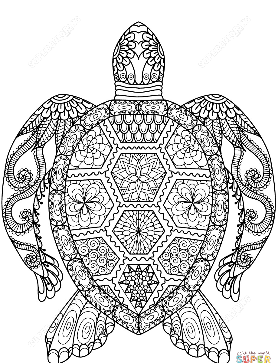 919x1200 Sea Horse Zentangle Coloring Page Free Printable Extreme Pages