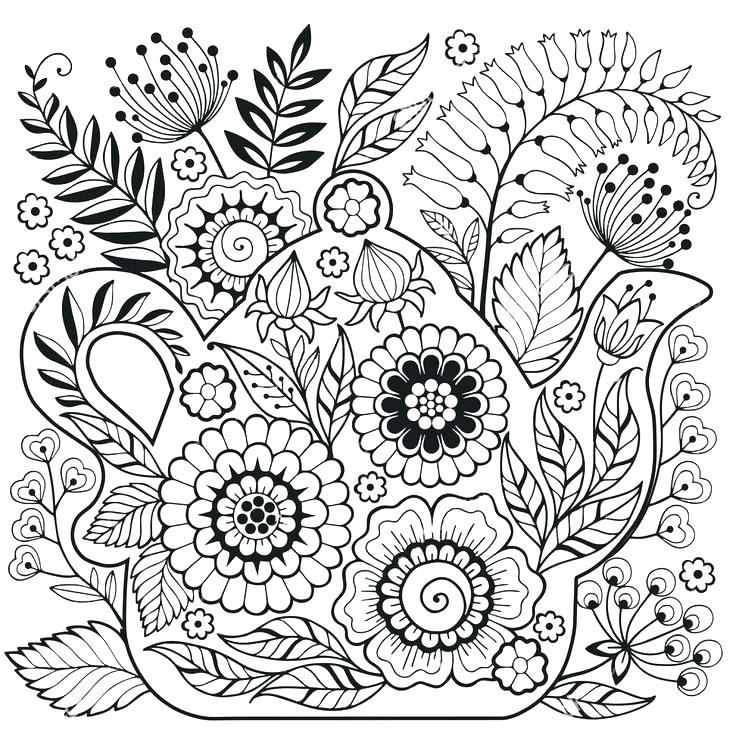 736x731 Zentangle Coloring Pages