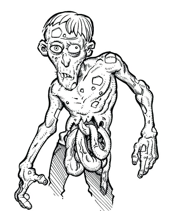 600x712 Printable Zombie Coloring Pages Printable Zombie Coloring Pages
