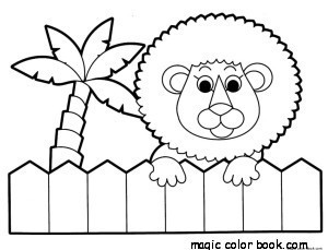 300x229 Lion Zoo Coloring Pages Online Free Printable