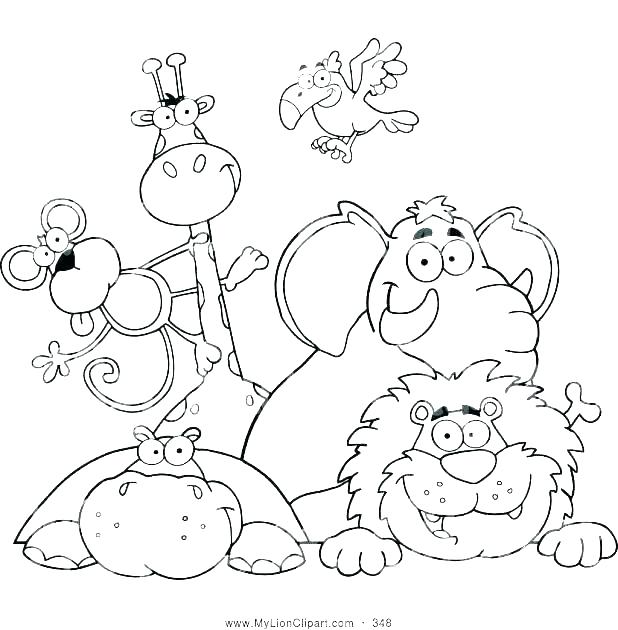 618x630 Zoo Animals Coloring Pages Free Icontent