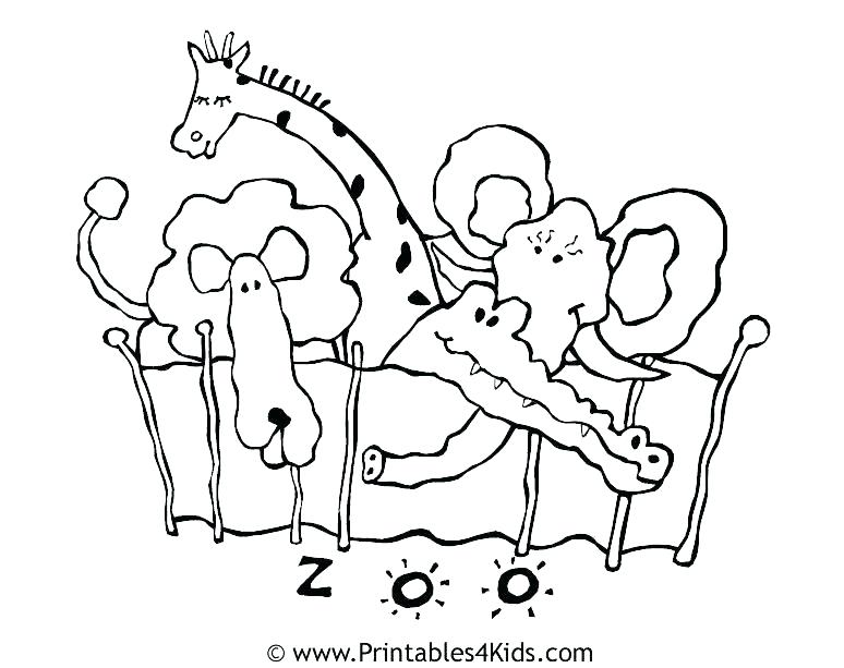 774x613 Zoo Coloring Pages Zoo Coloring Pages For Preschoolers Coloring