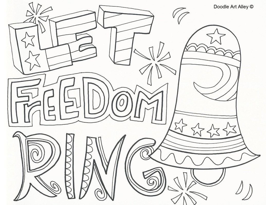 1035x800 Let Freedom Ring July Coloring Pages Printable Throughout Page