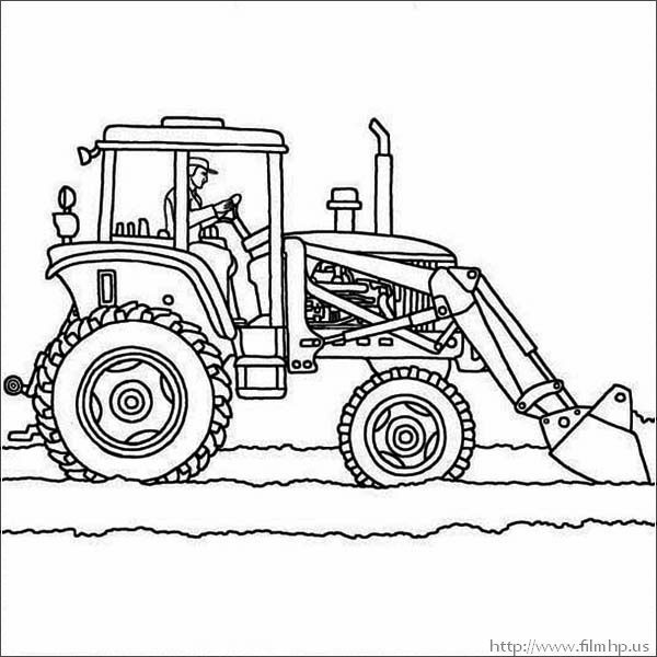 600x600 Tractor Coloring Pages The Sun Flower Pages