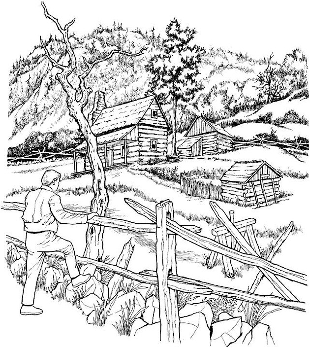 630x706 Landscape Coloring Pages