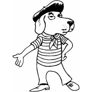 300x300 French Dog Coloring Page