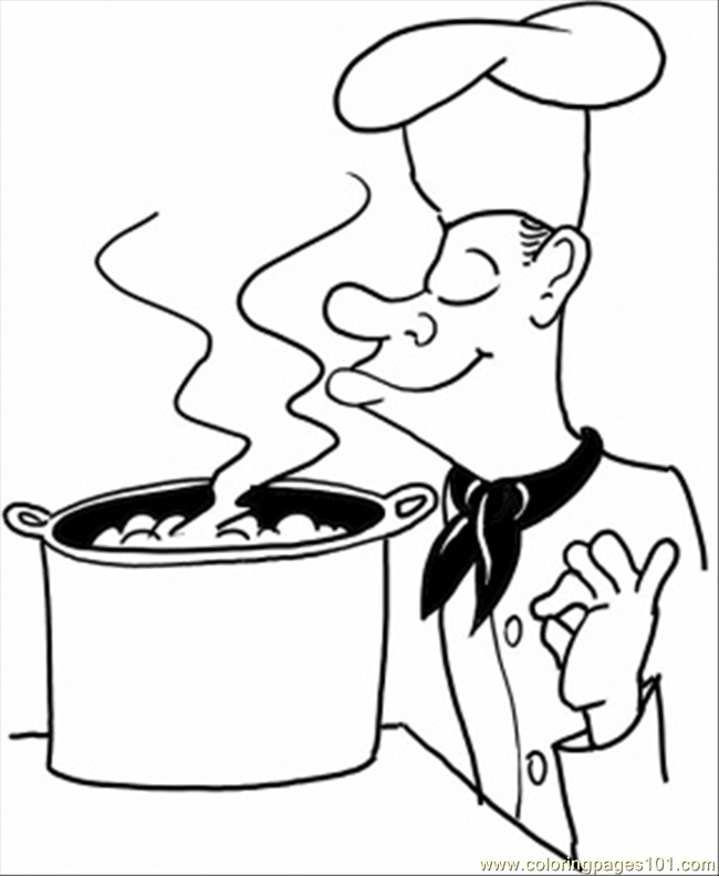 650x792 French Soup Coloring Page