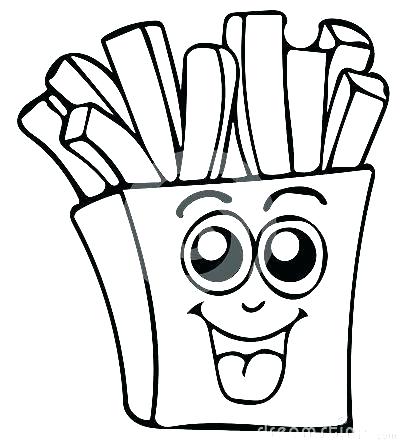 400x444 French Christmas Coloring Pages French Fries Coloring Page Cherry