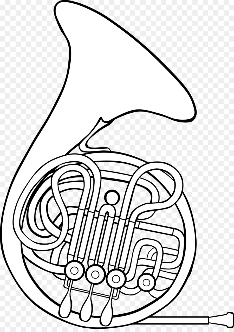 900x1280 French Horns Coloring Book Tuba Drawing