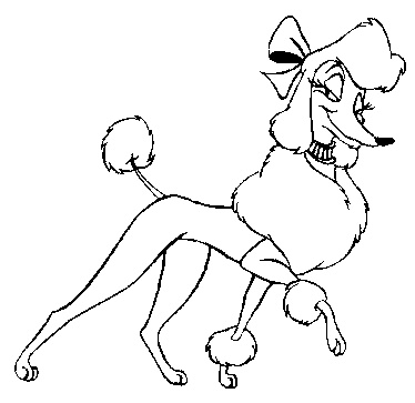374x363 Poodle Coloring Pages