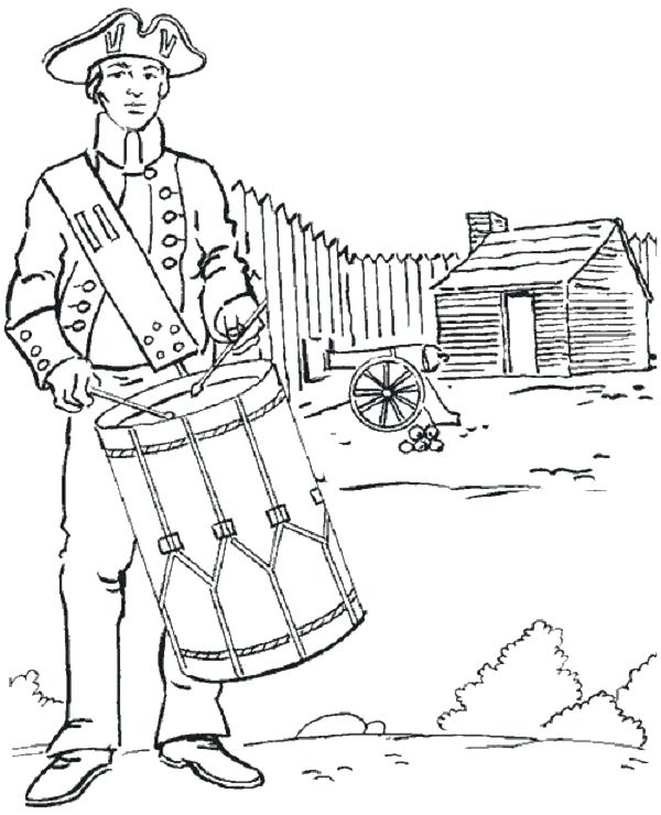 600x740 Revolutionary War Coloring Pages Devon Creamteas