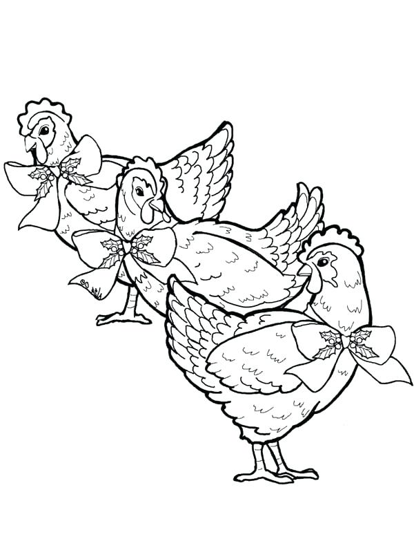 600x806 French Coloring Page Three French Hens Coloring Page French