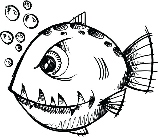 600x521 Fish For Coloring Realistic Fish Coloring Pages Bass Fish