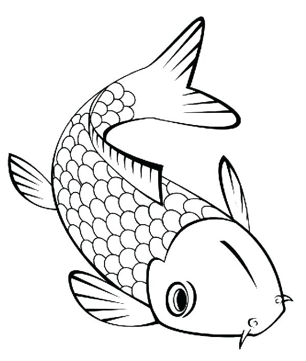 600x707 Koi Fish Coloring Page Fish Coloring Pages Fish Coloring Books