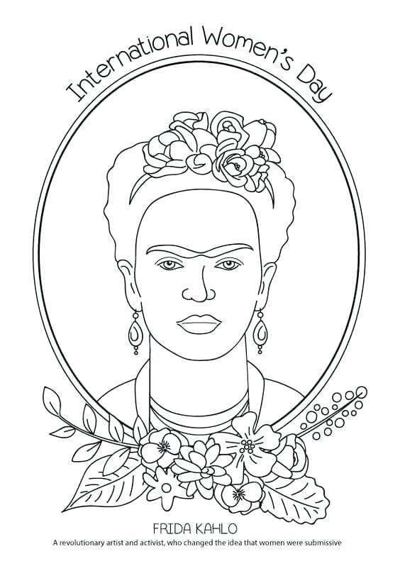 564x798 Frida Kahlo Printable Coloring Pages