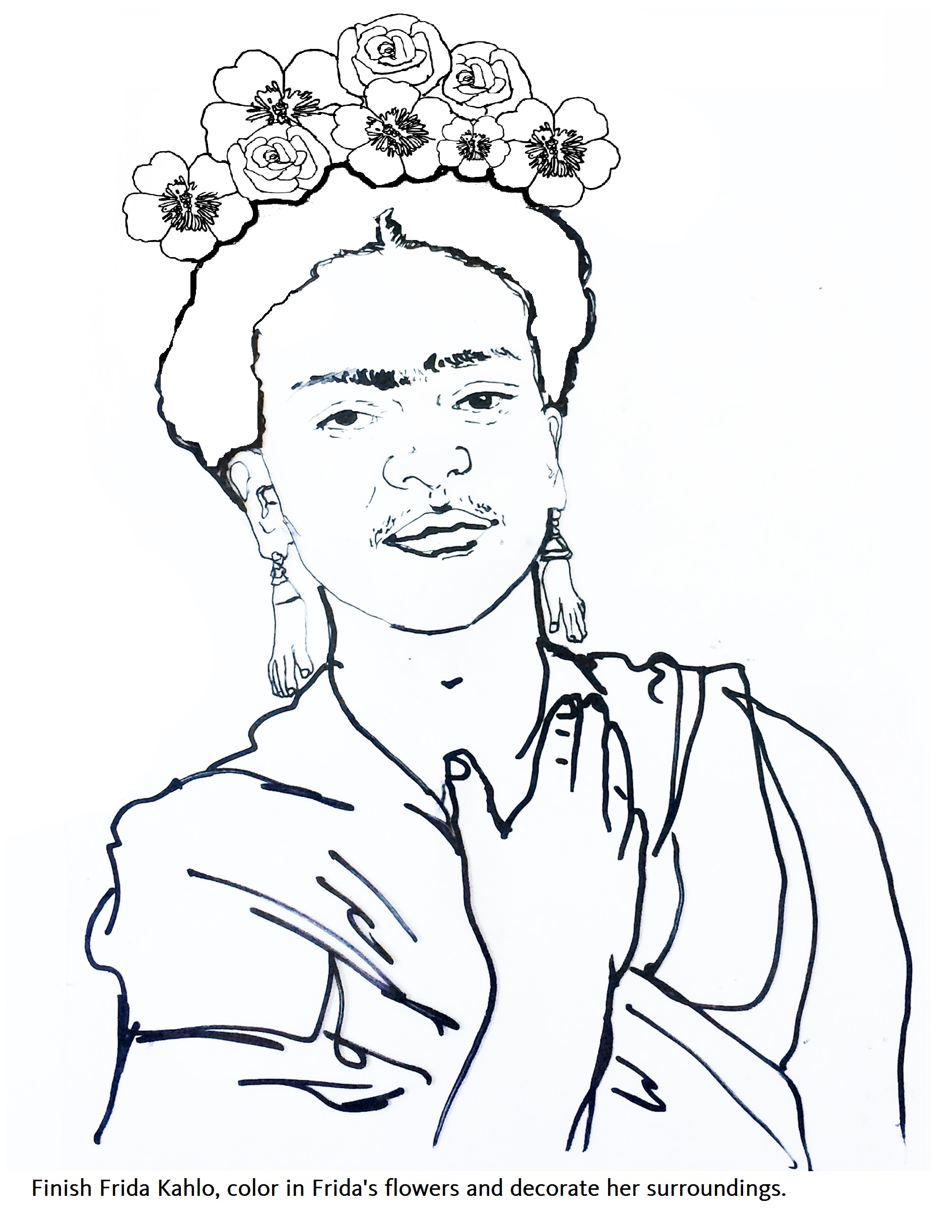 1848x2412 Nypl Blog Library Voices Tearing Frida Kahlo Coloring Pages