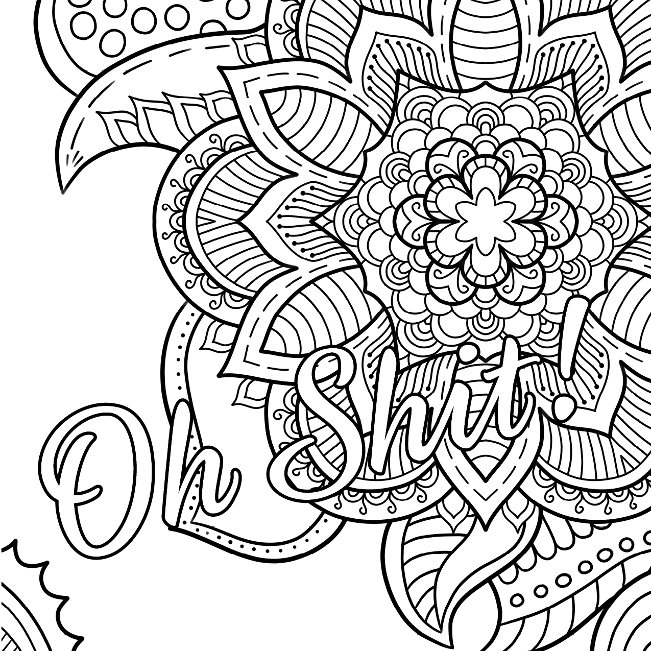 1275x1275 Swear Word Coloring Pages Printable Free Printable Coloring
