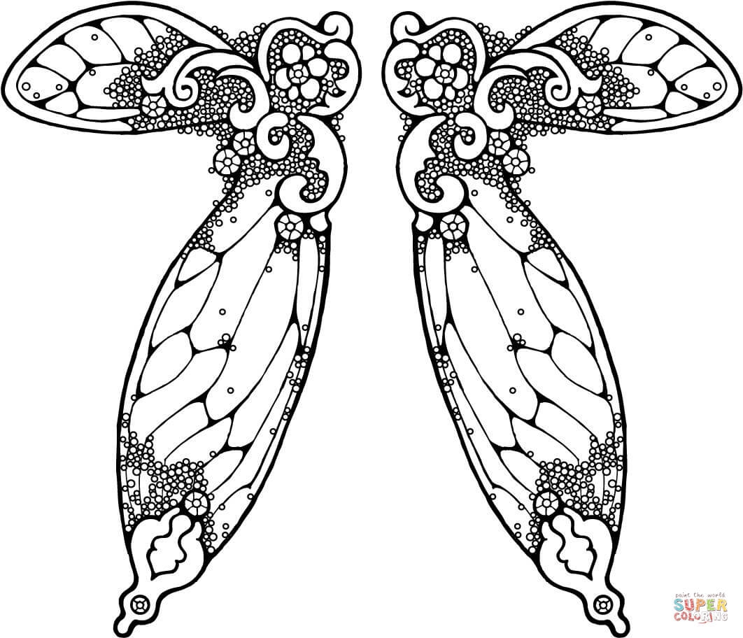 1062x912 Awesome Fairy Wings Heart Coloring Pages Design Free Coloring Pages