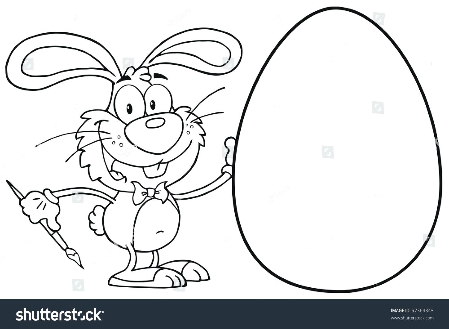 1500x1098 Fry Egg Coloring Page Outlined Happy Bunny Painting Stock Vector