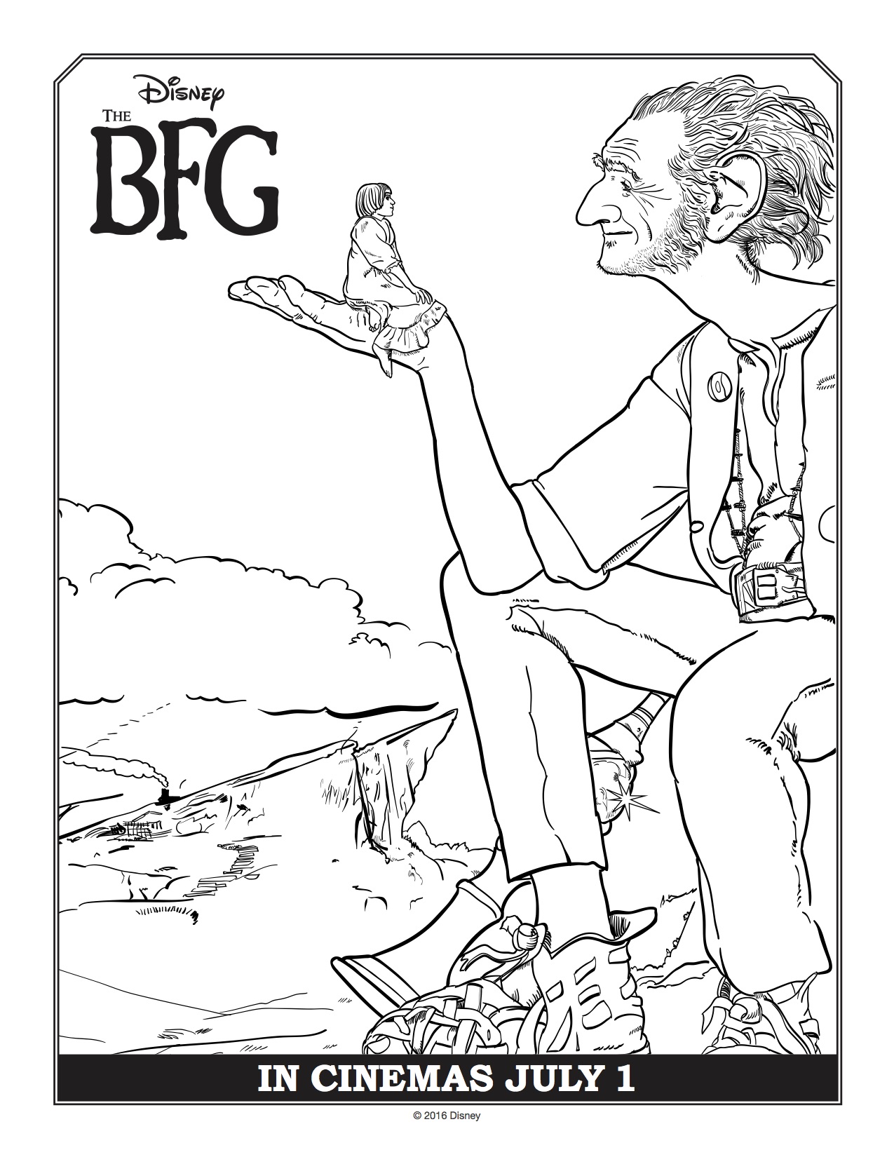 1275x1650 Disney's The Bfg Coloring Pages