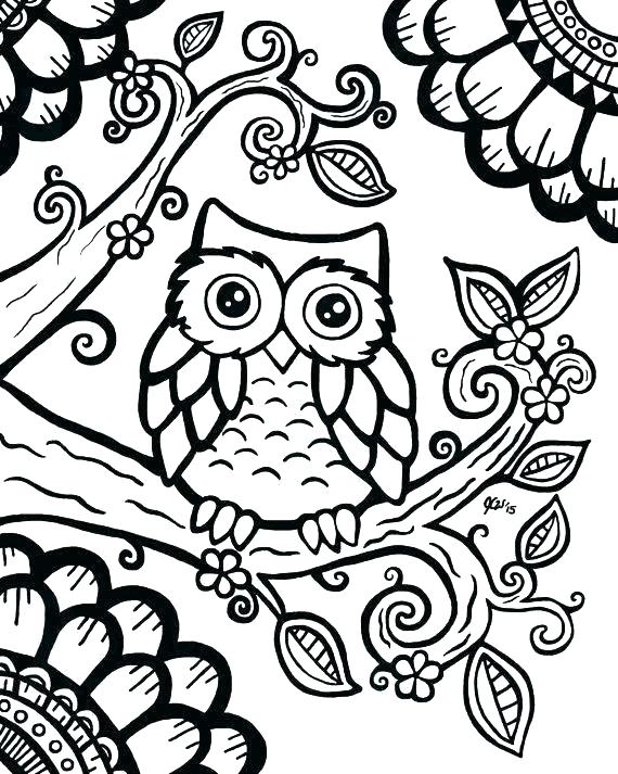 570x713 Enchanting Kid Halloween Coloring Pages Coloring Page Owl